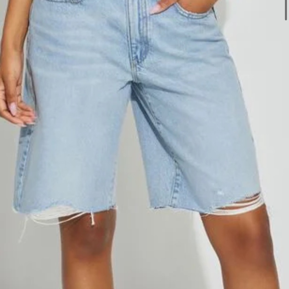 Garage Light Blue Jean Shorts